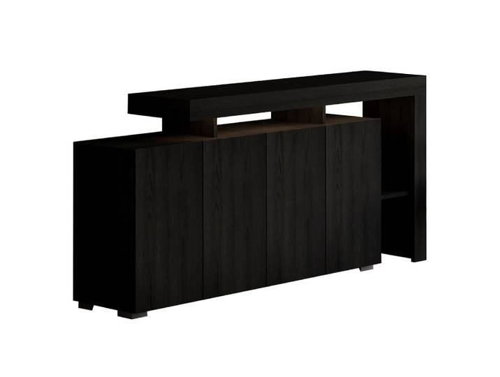 Buffet en bois noir 170 x 35 x 80 cm