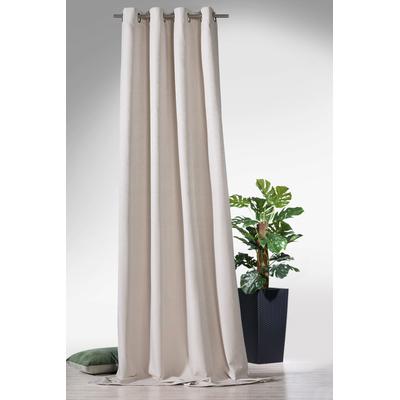 Vorhang WECKBRODT "Lucca", beige (natur), B:135cm H:245cm, Jacquard, Polyester, Gardinen, Jacquard, blickdicht, Thermo, Verdunkelung, abdunkelnd, Gardine, Store