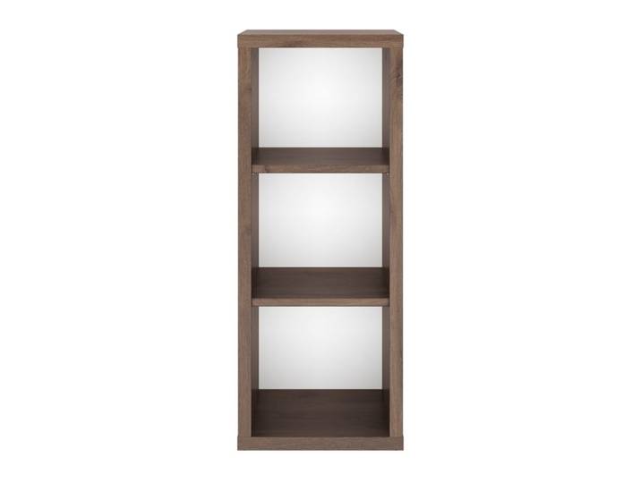 Demi bibliothéque H. 110 cm ELIO imitation chêne brun