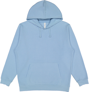 LAT 6926 Pullover Fleece Hoodie in Light Blue size Medium   Ringspun Cotton