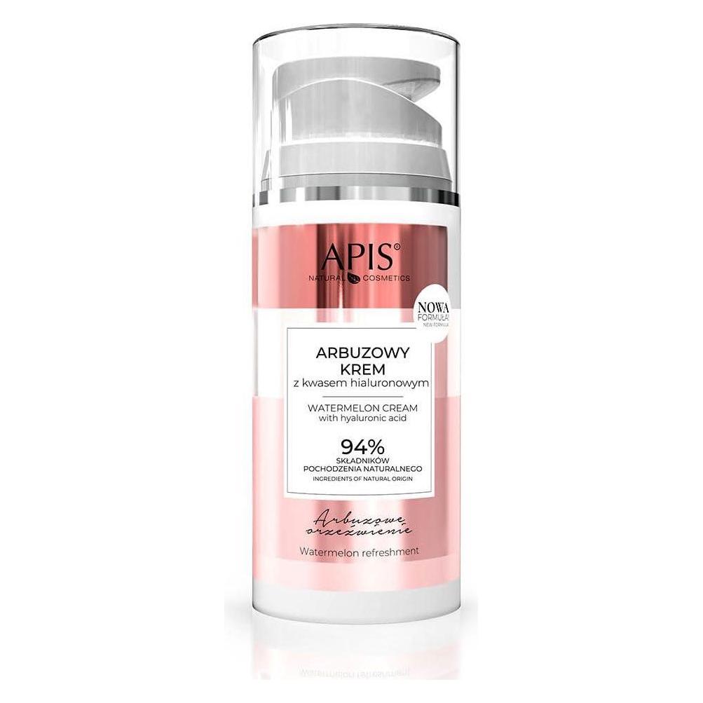 Apis Natural Cosmetics Apis Watermelon Refreshment Watermelon Face Cream With Hyaluronic Acid 100Ml (100 ml, 24h Creme) (5901810006761)
