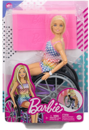 Barbie Wheelchair Doll Blonde Hair - Inclusive Play for Kids - Fashionistas Line - Mattel