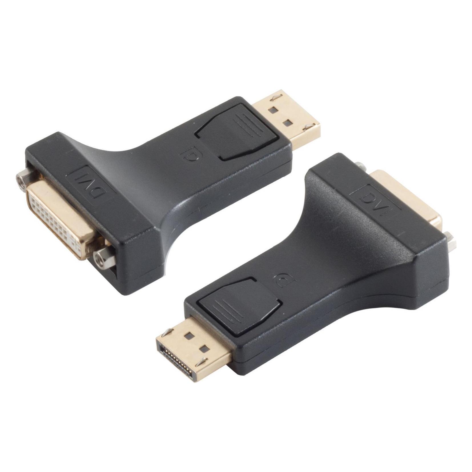 Shiverpeaks -BASIC-S--Adapter, Displayport-Stecker auf DVI-Kupplung (24+1), vergoldete Kontakte (DisplayPort, DVI) (BS77402)
