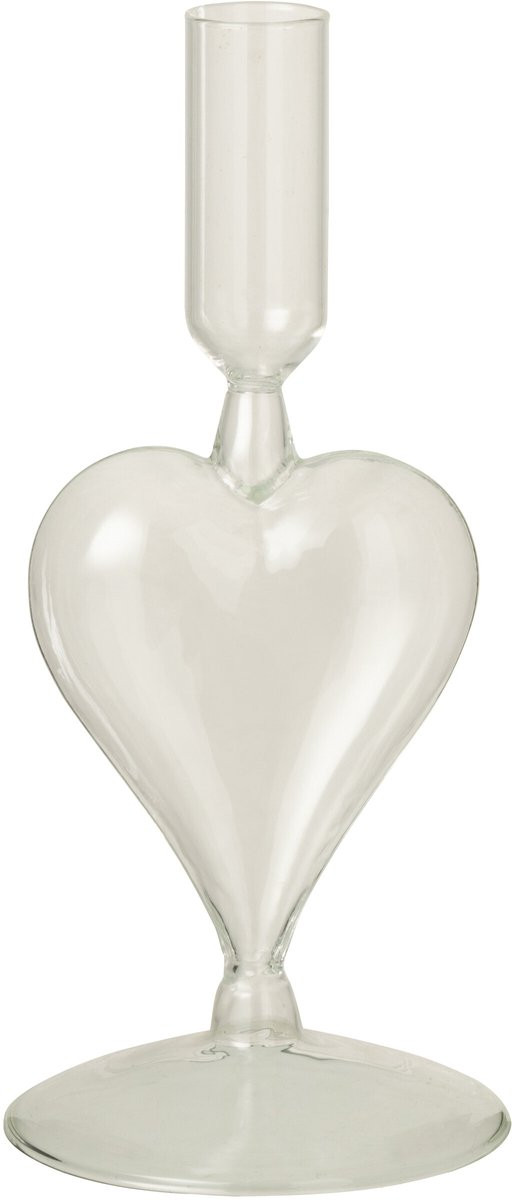 J-Line Kaarshouder Hart Transparant Glas