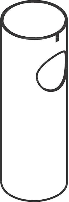 Hansgrohe Rohr Design Siphon beschriftet chrom 96554000