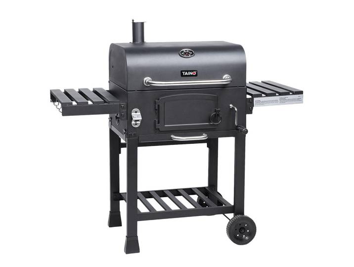 Taino Holzkohlegrill und Smoker Hero XL, Schwarz, Metall, 124x114x66 cm, Grills, Holzkohlegriller