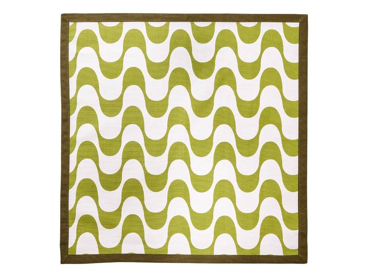 Serviette 42 x 0 x 42cm Beige/Grün