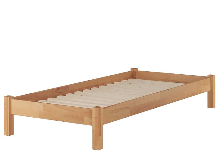 Schönes Buche Bett Massivholz 90 x 200 cm Jugendliche und Erwachsene