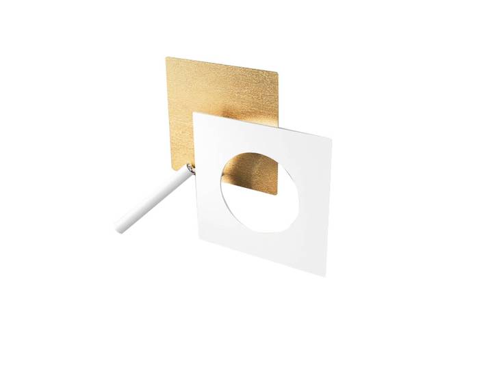 ICONE Wandlampe Petra 21.L, dimmbar, messing / gold, für Wohn- / Esszimmer, Aluminium, Modern, LED Wandleuchte, Wandlampe Innen