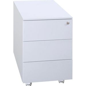 G-Office Rollcontainer EPS/PM3, aus Metall, lichtgrau, mit 3 Schubladen, abschließbar