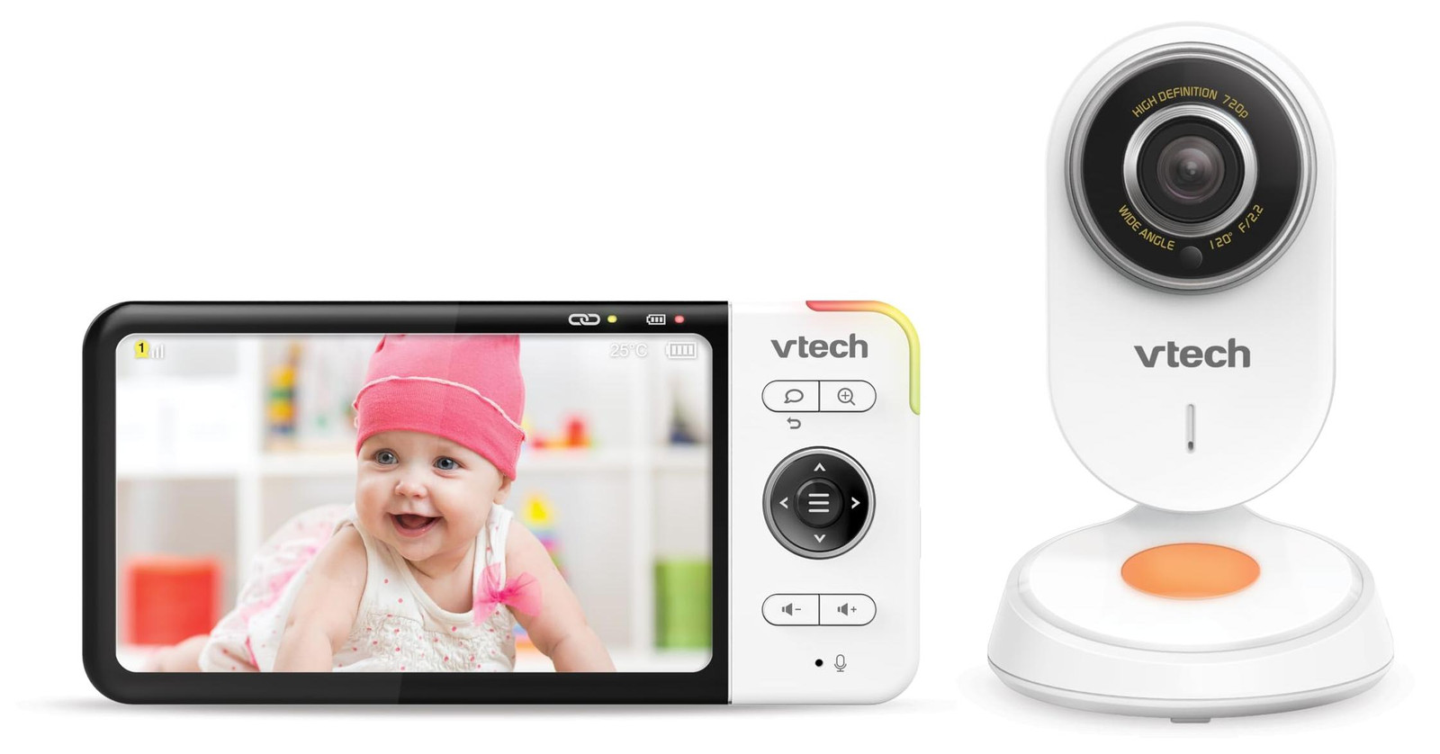 VTech VM818HD babyfoon met camera, bereikcontrole, temperatuurweergave en nachtlampje