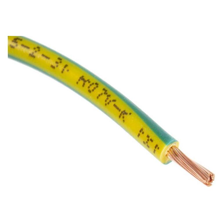 RS PRO N07V-K 1.5mm Green/Yellow Cable 100m (100 m) (9028401)