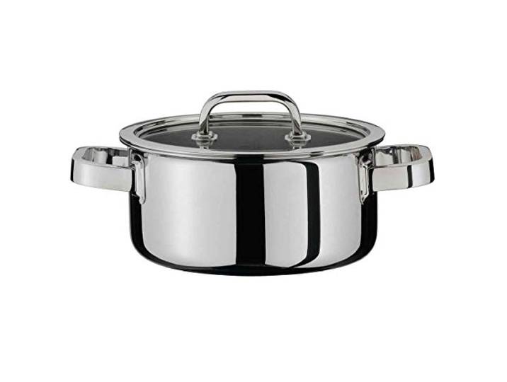 Spring 0615500616 Finesse Bratentopf mit Deckel, Edelstahl, silber, 11 x 25,2 x 27,6 cm