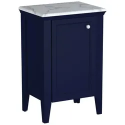 VitrA Valarte Halbhochschrank 65798 53,5x39,5x83cm, links. bodenstehend, Korpus stahlblau, lackiert