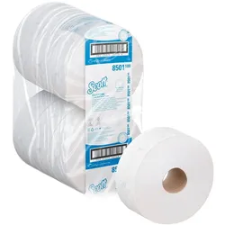 Scott Sports, Toilettenpapier, Scott ESSENTIAL™ Toilettenpapier - Jumbo / Weiss - 6 Rolls x 1053 Toilet Tissue Sheets (6 Stk.)