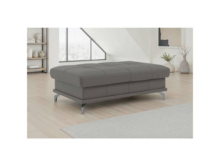 Sit & More Hocker Costello E, Mokka, Metall, Echtleder, Nappaleder, rechteckig, 133x47x72 cm, Wohnzimmer, Hocker, Sitzhocker