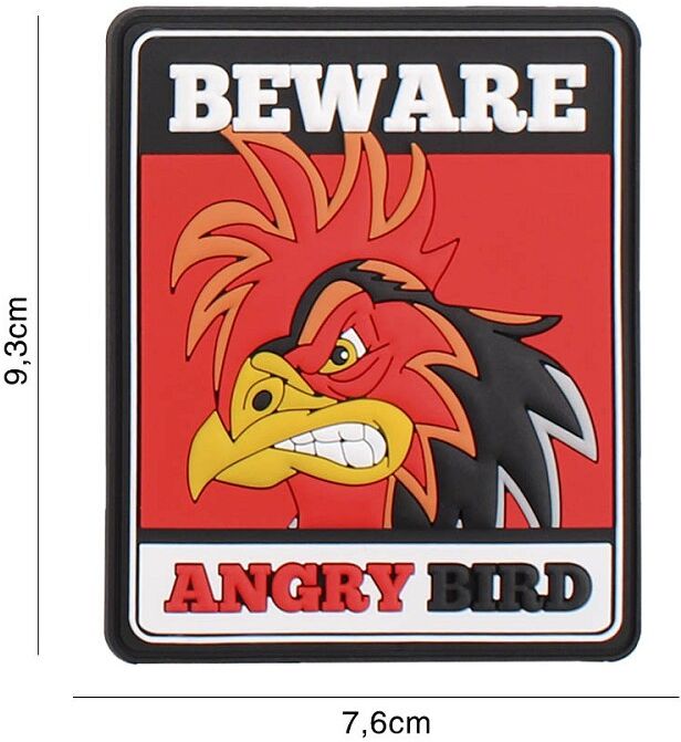 101 INC PVC Patch - Beware Angry Bird