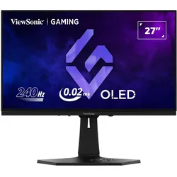 ViewSonic XG272-2K-OLED Gaming Monitor - QHD, 240Hz, USB-C, weiß - 0,02ms, AMD FreeSync Premium, HDMI, DisplayPort, höhenverstellbar
