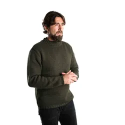 Fuza Wool of Denmark Herren Poul HN Wollpullover - XL - olive