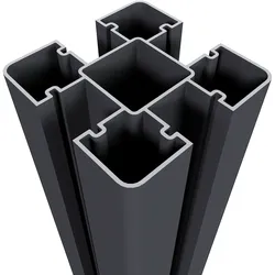 NewTechWood Aluminium Pfosten 190 Schwarz - 8 x 8 x L 190 cm