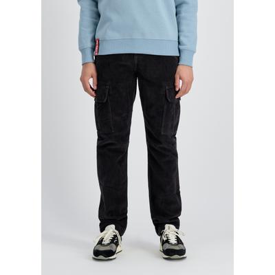 Cargohose ALPHA INDUSTRIES "Agent Cord", Herren, Gr. 28, Normalgrößen, grau (vintage grau), Obermaterial: 100% Baumwolle, Hosen Cargohose
