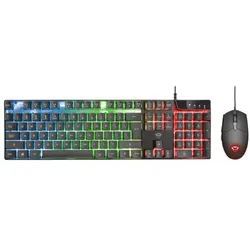 Trust GXT 838 Azor (US, Kabelgebunden), Tastatur, Schwarz