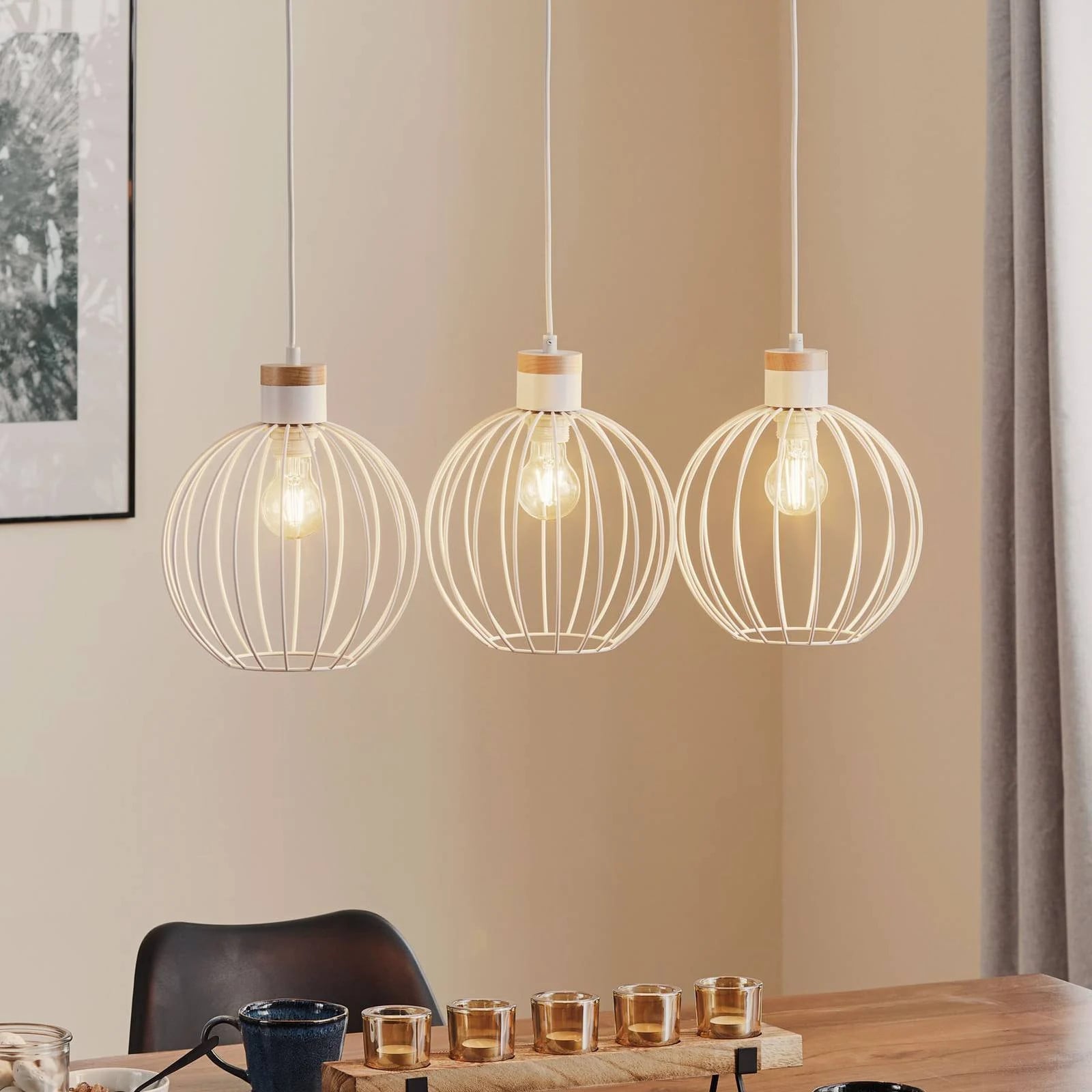 Emibig Lighting Barbado Hanglamp - Modern - Wit - Dimbaar