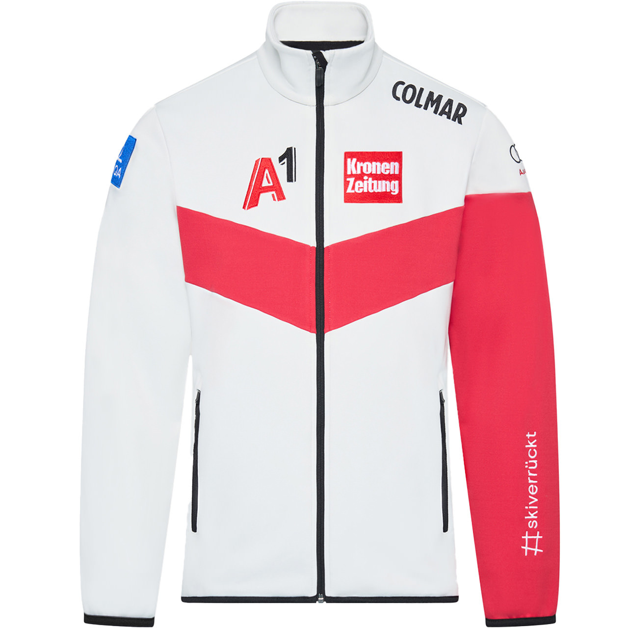 Colmar Herren Fleecejacke TEAM AUSTRIA artic/indian red - XL