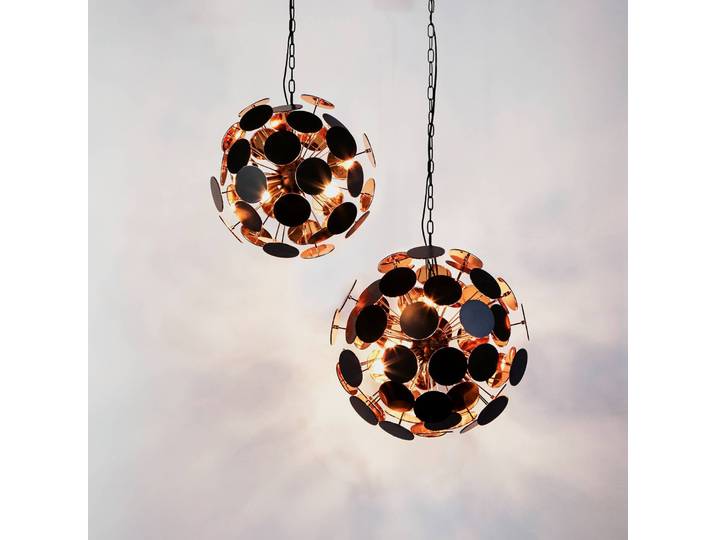 Searchlight Hängelampe Discus, dimmbar, schwarz, für Wohn- / Esszimmer, Kunststoff, Modern, Pendelleuchte