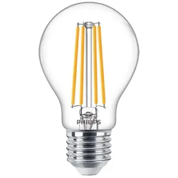Philips LED E27 Leuchtmittel 5,9W wie 60W warmweisses Licht Filamenttechnologie klar dimmbar mit hoher Farbwiedergabe