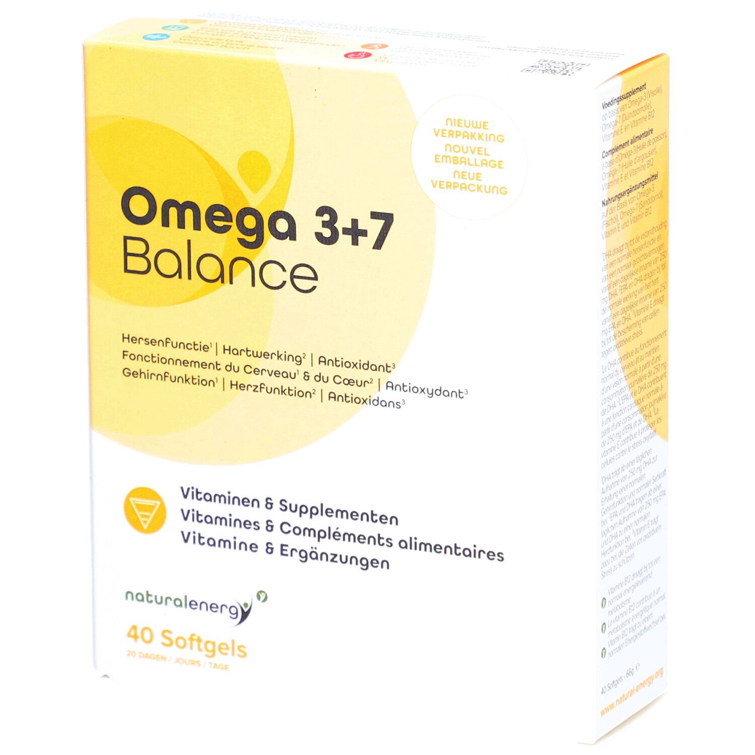 Natural Energy Omega 3+7 Balance ok Nlfren 40 St Kapseln