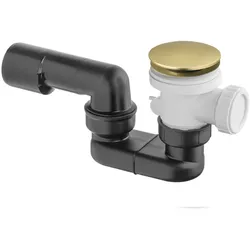 TRIZERATOP Ablaufgarnitur Siphon Dusche, Wanne mit Ablaufventil Pop Up Gold gebürstet