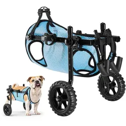 VEVOR Hunderollstuhl für Hinterbeine, verstellbarer Haustierrollstuhl, leichter Hundewagen mit stoßdämpfenden Rädern, Gehhilfe für behinderte, gelähmte, verletzte Hunde bis 15 kg, M