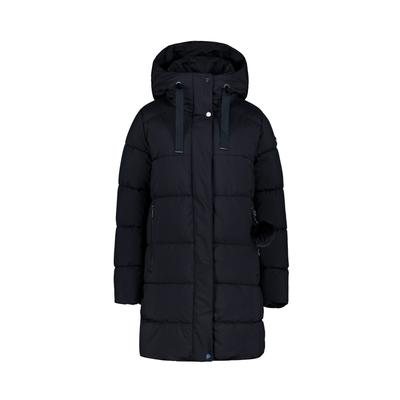 Langmantel LUHTA "Luhta Mantel Halla", Damen, Gr. 36, schwarz, Stoff, 100% Polyester, normal, Mäntel