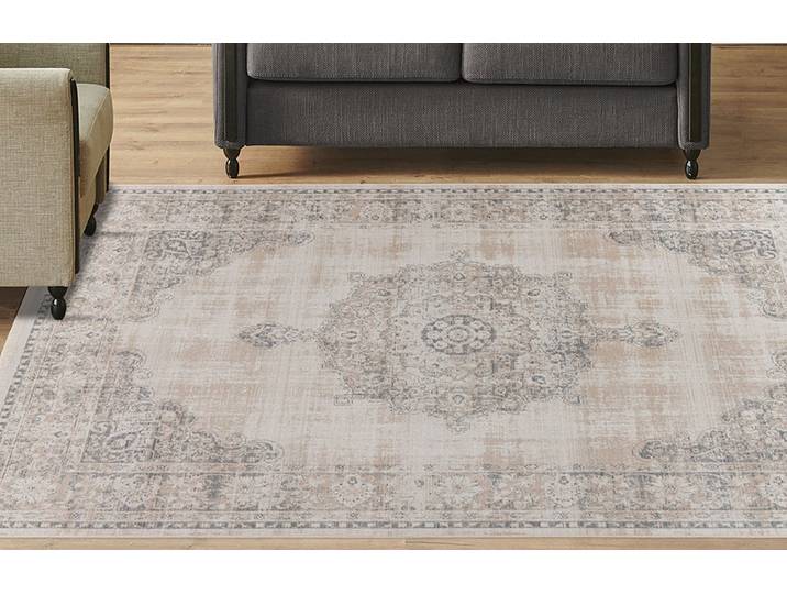 Teppich KAYOOM Milan 125 , grau, B:120cm H:5mm L:170cm, Polypropylen, Teppiche, Teppich, ca. 436.800 Points/qm, Kurzflorteppich, weiche Haptik, hochwertig