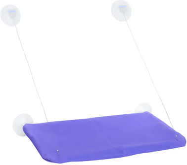 Inspire Picks Premium Window Mounted Cat Hammock Heavy Duty Hanging Bed & Sunny Perch For Cats purple