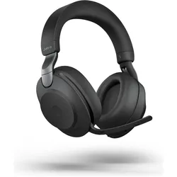 Jabra Evolve2 85 (Kabellos, USB-C, Avaya, Cisco, Skype, Unify), Office Headset, Schwarz