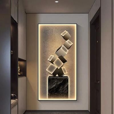 Uplifted Finds Modern Creative Wall Decoration Mural LED Lamp style B h 100 Cm W 50 Cm