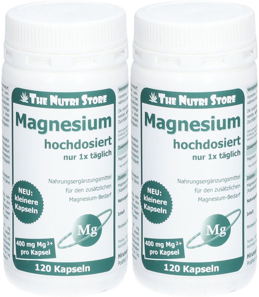 The Nutri Store Magnesium 400 mg Doppelpack 2x120 St Kapseln