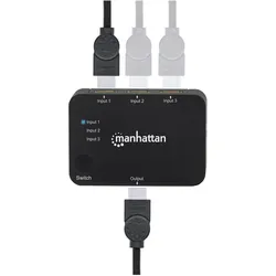 Manhattan HDMI-Switch HDMI 1.3 3 Ports, Switch Box