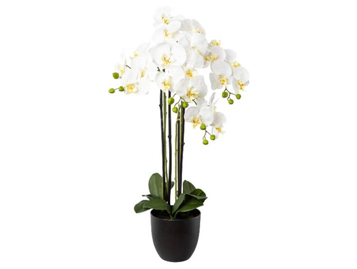 Kunstpflanze Orchidee Weiss im Topf H: 83 cm Gasper