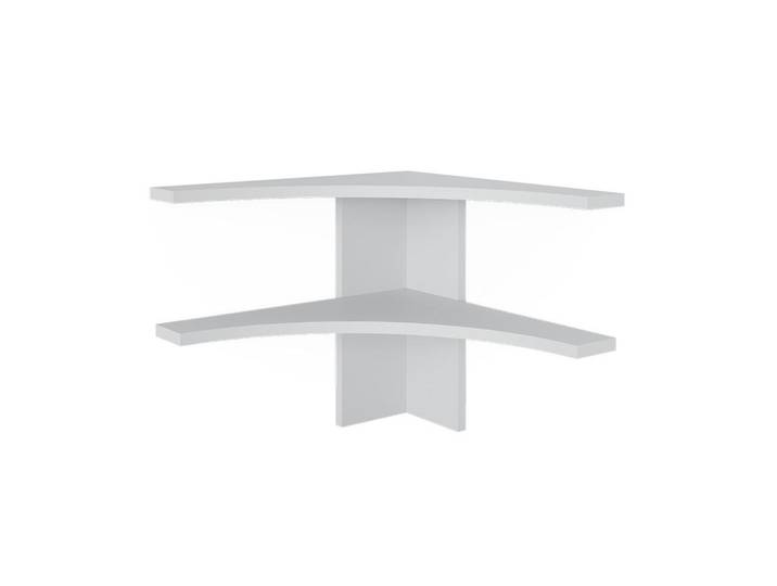 Vicco Eckregal Roman Weiß 43.5 x 37 cm, 2 Fächer, Formgebogen, 43.5x37x43.5 cm, Wohnzimmer, Regale, Bücherregale