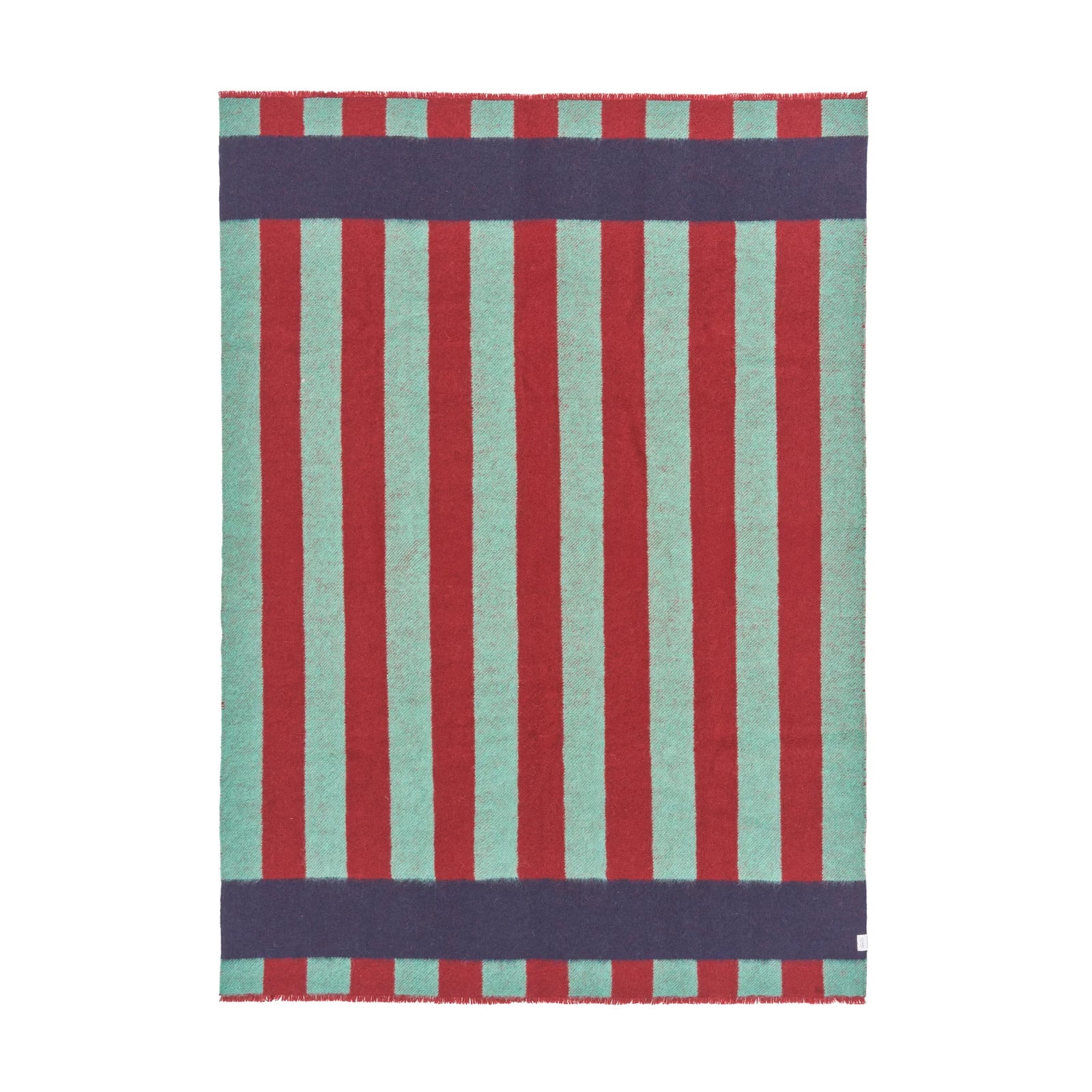 Scandi Living Aisles wollen plaid Groen 130 x 180 cm