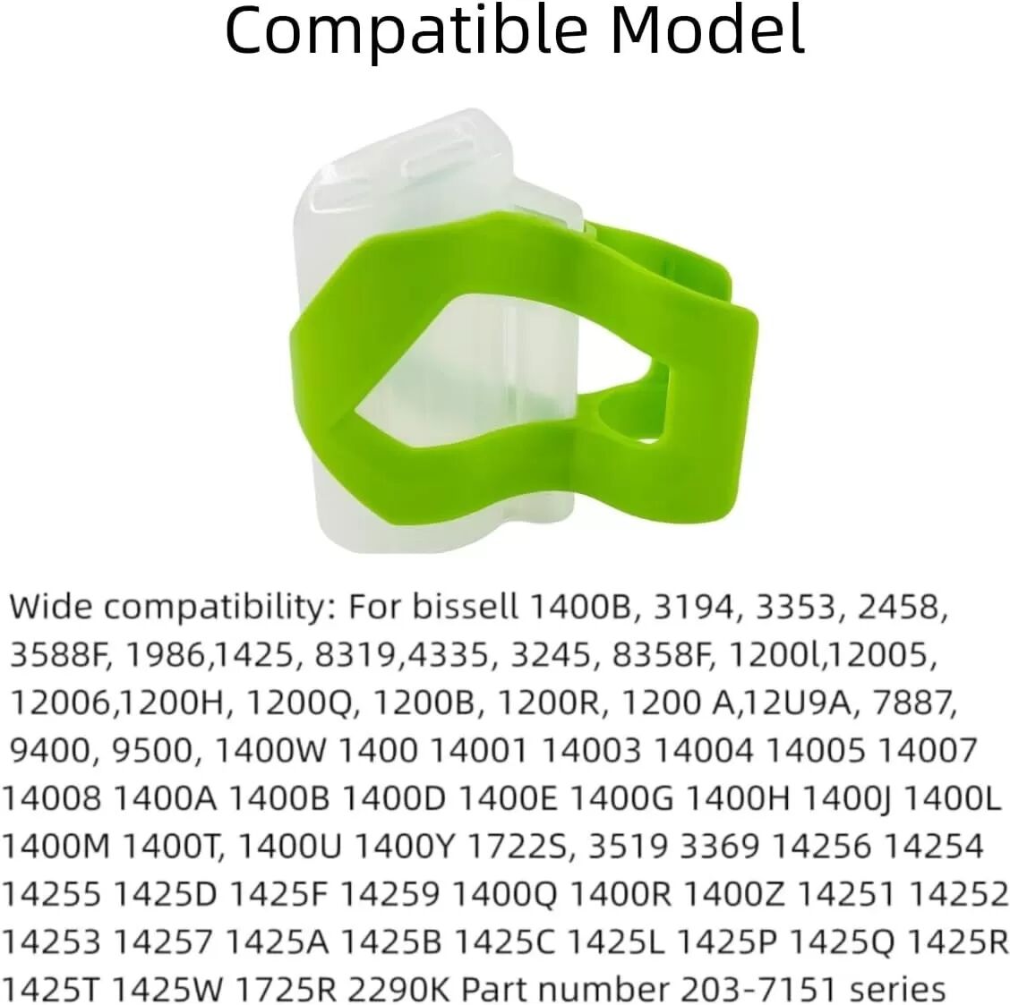 INF Grüner Reinigungsbürstenkopf für Bissell Staubsauger 1400B Serie – Kompatibel mit mehreren Modellen