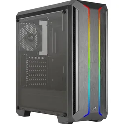 AeroCool Skyline ARGB V1 Midi-Tower, Acryglas (ATX, mATX, Mini-ITX), PC Gehäuse, Schwarz