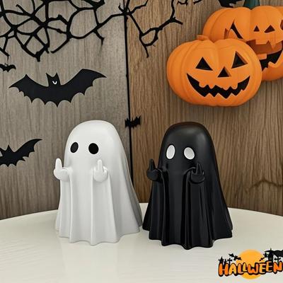 Inspire Essentials Cute Halloween Ghost Figurines Mini Ghost Desk Decorations Set 2pcs