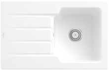 Villeroy & Boch 334001RW Architectura 45 Stone White Keramikspüle Handbetätigung Einbauspüle 45 cm Unterschrank
