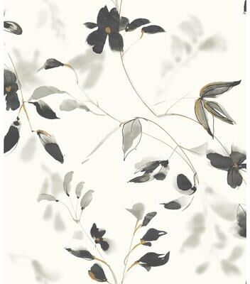 York Wallcoverings Linden Flower Black Wallpaper