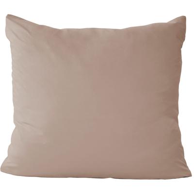 Kissenbezug PRIMERA "Primera Mako-Feinjersey Kissenbezug im Doppelpack", braun (nougat), B:80cm L:80cm, Feinjersey, Obermaterial: 100% Baumwolle, Kissenbezüge, Kissenbezug, In vielen Uni-Tönen