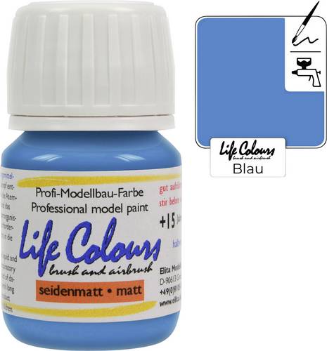 Elita LC000030-SM-015 Modellbau-Farbe Blau seidenmatt 15ml